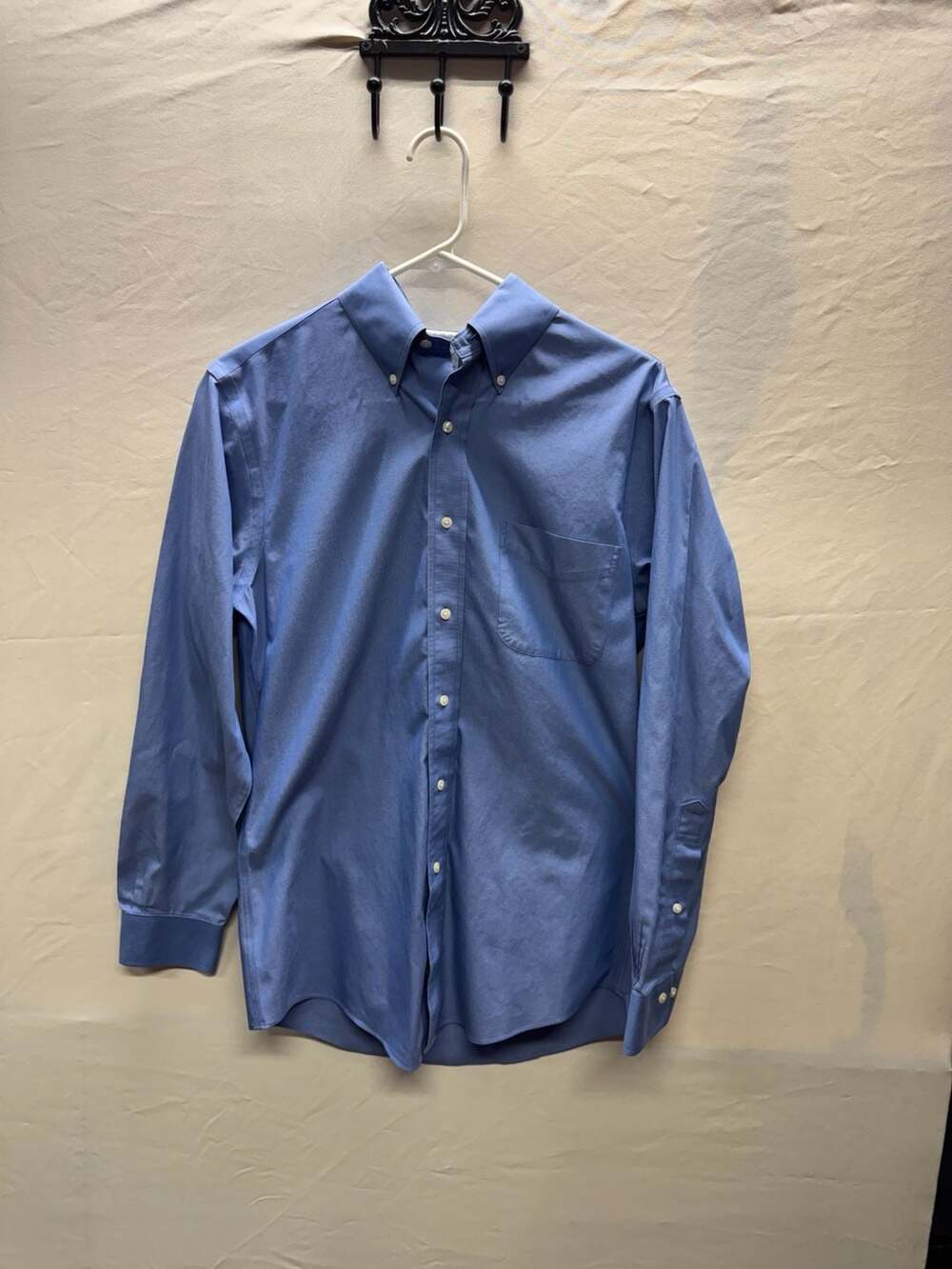 Brooks Brothers Regent Dress Shirt Size 14.5-2/3 Blue Non-Iron Cotton